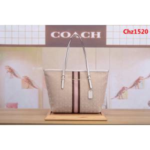 COACH蔻馳 F39043 新款購物袋 經典帆布C字logo 四季百搭款  Chz1520