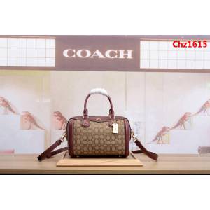 COACH蔻馳 最新款 coachF38112女包 C字復古LOGO 小號波士頓 小號斜跨枕頭包  Chz1615