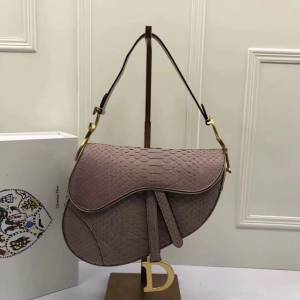 Dior包 Dior saddle頂級蟒蛇皮系列 迪奧馬鞍包 Dior斜挎小包 大號M9001  Dyd1009