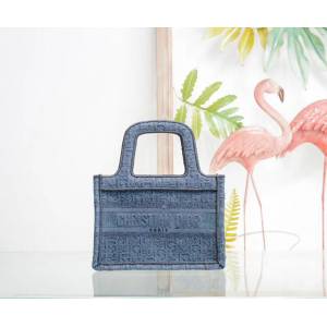 Dior包 迪奧Mini Book tote 復古凹造型刺繡 小號購物袋  Dyd1416