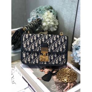 Dior女包 迪奧addict老花刺繡方正包 Dior肩背斜挎包  dfk1757