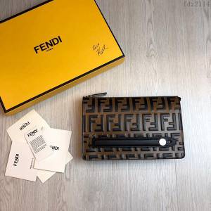 FENDI手包 小牛皮手拿包 金屬BAG BUGS眼睛圖案 芬迪時尚手包  fdz2114