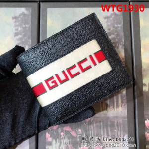 GUCCI古馳 專櫃同步 提花條紋 男士雙折皮夾 408827 克豬紋皮新帶 WTG1930