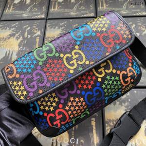 Gucci包 古馳2020新顏色男包 Gucci水桶包 598149粉星  gdj1119