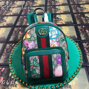 Gucci包 古馳女包 547965 花膠/綠皮 gucci雙肩女包 gucci後背包  gudj1400