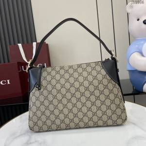 Gucci專櫃古馳最新款購物袋GG圖案條紋織大號肩背包 jh1986型號：815216