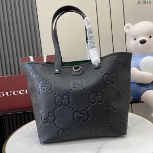 Gucci專櫃古馳最新款2025早春系列粒面購物袋 jh2010型號：818771
