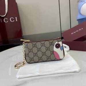 Gucci專櫃古馳最新款飾貓頭鷹細節GG迷你錢包零錢包 jh2031型號：818768