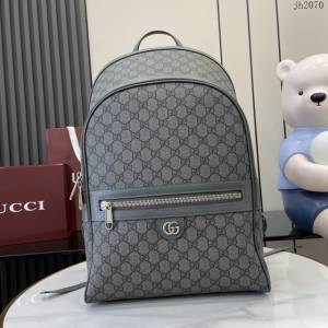 Gucci專櫃古馳最新款2025早春系列雙G圖案男士雙肩背包 jh2070型號：821938
