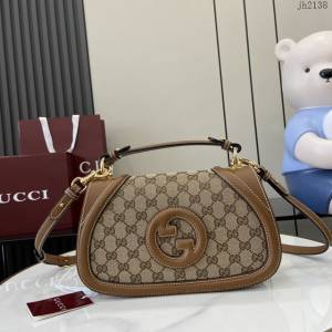 Gucci專櫃古馳最新款Blondie系列小號手提包原廠皮肩背女包 jh2138型號：815714
