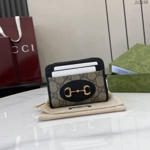 Gucci專櫃古馳最新款Horsebit1955系列拉鏈短夾錢夾卡包卡夾 jh2186型號：658549