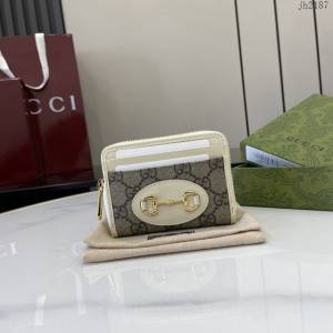 Gucci專櫃古馳最新款Horsebit1955系列拉鏈短夾錢夾卡包卡夾 jh2187型號：658549
