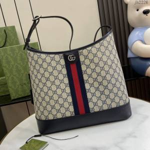 Gucci專櫃古馳最新款Ophidia系列GG中號肩背包水桶包 jh2226型號：781392