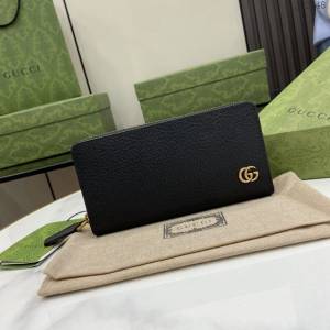 Gucci專櫃古馳最新款飾GG細節拉鏈錢包男士長夾錢包 jh2248型號：428736
