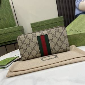 Gucci專櫃古馳最新款飾GG細節拉鏈錢包男士長夾錢包 jh2250型號：408831