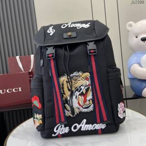 Gucci專櫃古馳最新款男士背包雙肩包 jh2399型號：429037