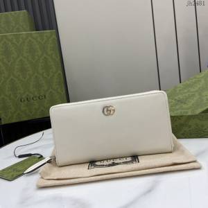 Gucci專櫃古馳最新款Marmont系列錢夾男女款拉鏈長夾錢包 jh2481型號：790057