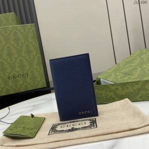 Gucci專櫃古馳最新款飾Gucci標識長款卡片夾男士卡包 jh2490型號：771159