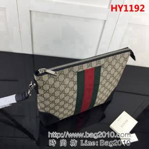GUCCI古馳原單 新款專櫃品質原單貨實物實拍523603 啡pvc克皮手包 HY1192