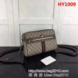 GUCCI古馳頂級原單 新款專櫃品質 實物實拍517080 啡 單肩斜挎包 HY1009