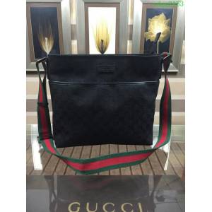 GUCCI 古馳男包 新款 189751 Gucci帆布男包 織帶肩帶 古奇男士單肩斜挎包