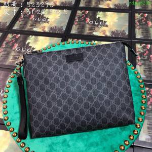 GUCCI古馳 新款 523293 專櫃品質 時尚潮流手包 啡色手拿包  ydgq3234