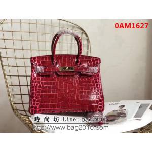 愛馬仕Hermes 鱷魚紋原版牛皮 鉑金包  0AM1627