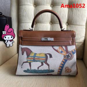 HERMES愛馬仕 凱莉包 Hermes Kelly32cm手工縫製 時尚手提包  Ama1052