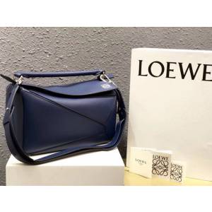 LOEWE經典爆款包包 羅意威Puzzle幾何中號拼接手提斜挎包 10171  tcl1043