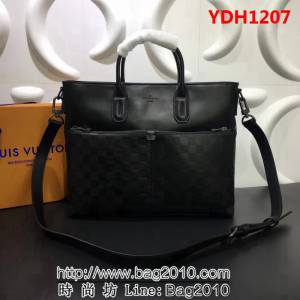 路易威登LV頂級原單 N41565 Monogram Macassar公事包 Damier Infini 皮革面料 YDH1207