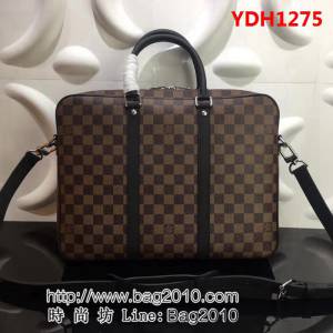 路易威登LV頂級原單 41478 啡格 Damier Graphite格紋帆布小號公事包 YDH1275