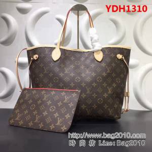 路易威登LV頂級原單M40995老花配紅裏 Neverfull 經典手袋 YDH1310