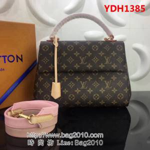 路易威登LV頂級原單M42735粉 CLUNY 商務手袋可手提斜跨 YDH1385