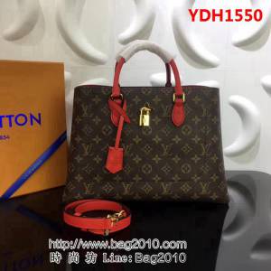路易威登LV頂級原單 M43550紅色TOTE FLEUR 多功能商務手袋 YDH1550