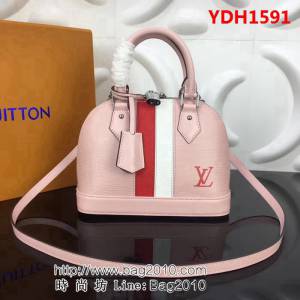 路易威登LV頂級原單M51961粉色粒紋Epi皮革手提斜跨包 YDH1591