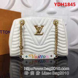 路易威登LV頂級原單New Wave Tote 手袋 M51496黑牛皮鏈條包 YDH1845