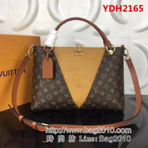 路易威登LV頂級原單 M43951牛皮V形V Tote MM手提肩背包 YDH2165