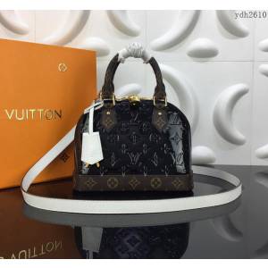 路易威登LV女包 頂級原單 M44389 ALMA BB手袋 2019年春季系列 Monogram Vernis壓紋漆面牛皮 手提 單肩 斜挎包  ydh2610