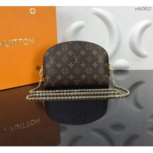 路易威登LV女包 頂級原單 M47353 老花 鏈條化妝包 Monogram帆布 圓形袋身  ydh2612