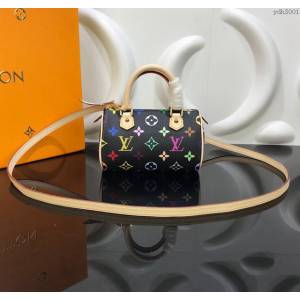 LV女包 M92644 路易威登 三三彩系列 LV包最新款 老經典款 LV手提包 LV手拎包 LV斜挎小包  ydh3001