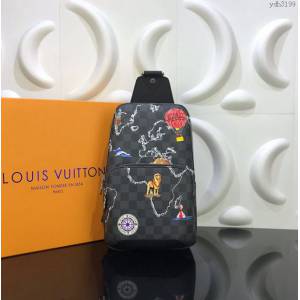 LV包 LV腰包 N41719塗鴉絲印 Avenue單肩包 LV男胸包 LV男挎包  ydh3199