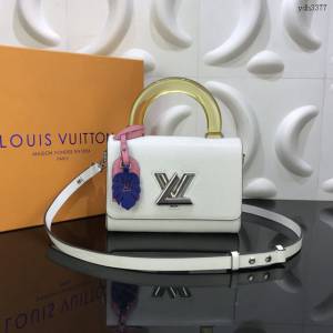 LV包 lv新款女包 M50282 黑樹葉手袋 Twist中號手袋 LV白色手提女包 LV單肩斜挎包  ydh3377