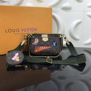 LV包包 LV新款女包 M44823 Multi Pochette Accessoires手袋 LV新款三合一女士斜挎包  ydh3741