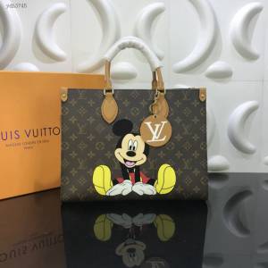 LV包包 LV新款女包 M45039 米奇老花Onthego中號手袋 LV老花新款手提購物袋  ydh3745