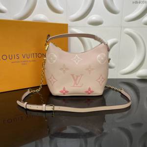 LOUIS VUITTON專櫃新款包包 路易威登Marshmallow Hobo手袋 LV字母漸變手提肩背斜挎女包  ydh4038