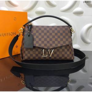 LV專櫃新款女包 路易威登Beaubourg手袋 M40177 Damier Ebene帆布 LV棋盤格手提女包  ydh4350