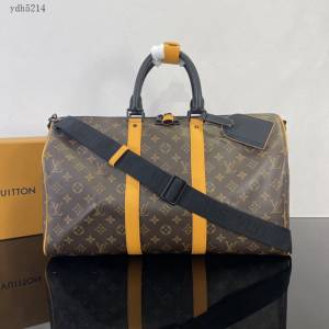 Lv路易威登2023專櫃新款Keepall Bandoulière45旅行袋 LV老花男士手提旅行包 M46703 ydh5214