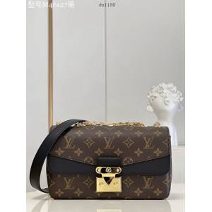 LV專櫃2023新款Marceau鏈條包老花女包 M46127黑 路易威登Pochette Métis手袋 dn1180