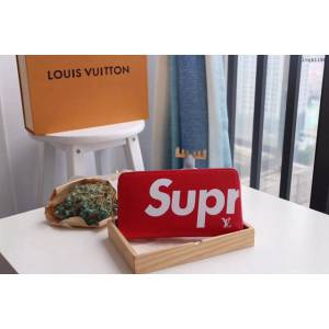 lv錢包 M67541 Supreme標誌性的長方形Box logo lv男士拉鏈長錢包  lvqb1196