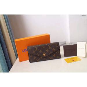 lv錢包 SARAH 翻蓋長款錢包 M60531 lv老花女款長錢包  lvqb1323